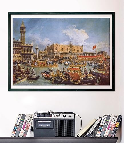 Miniatura 7 de Clementoni - Colección Museo-Canaletto, Regreso de Bucentaur en el Molo en el día de la Ascensión-1000 piezas para adultos, arte, pinturas de