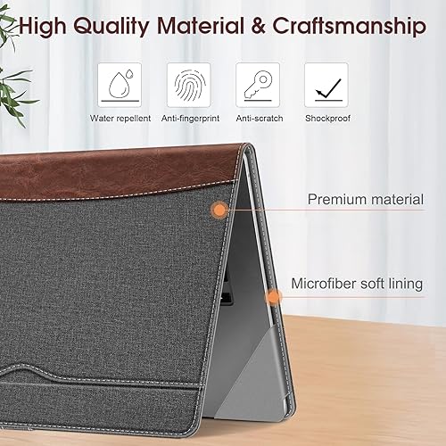 Miniatura 2 de Fintie Funda para MacBook Air de 15 pulgadas A3241 A3114 A2941 (versión 2023 2024 2025), funda de piel sintética prémium para MacBook Air de 15.3