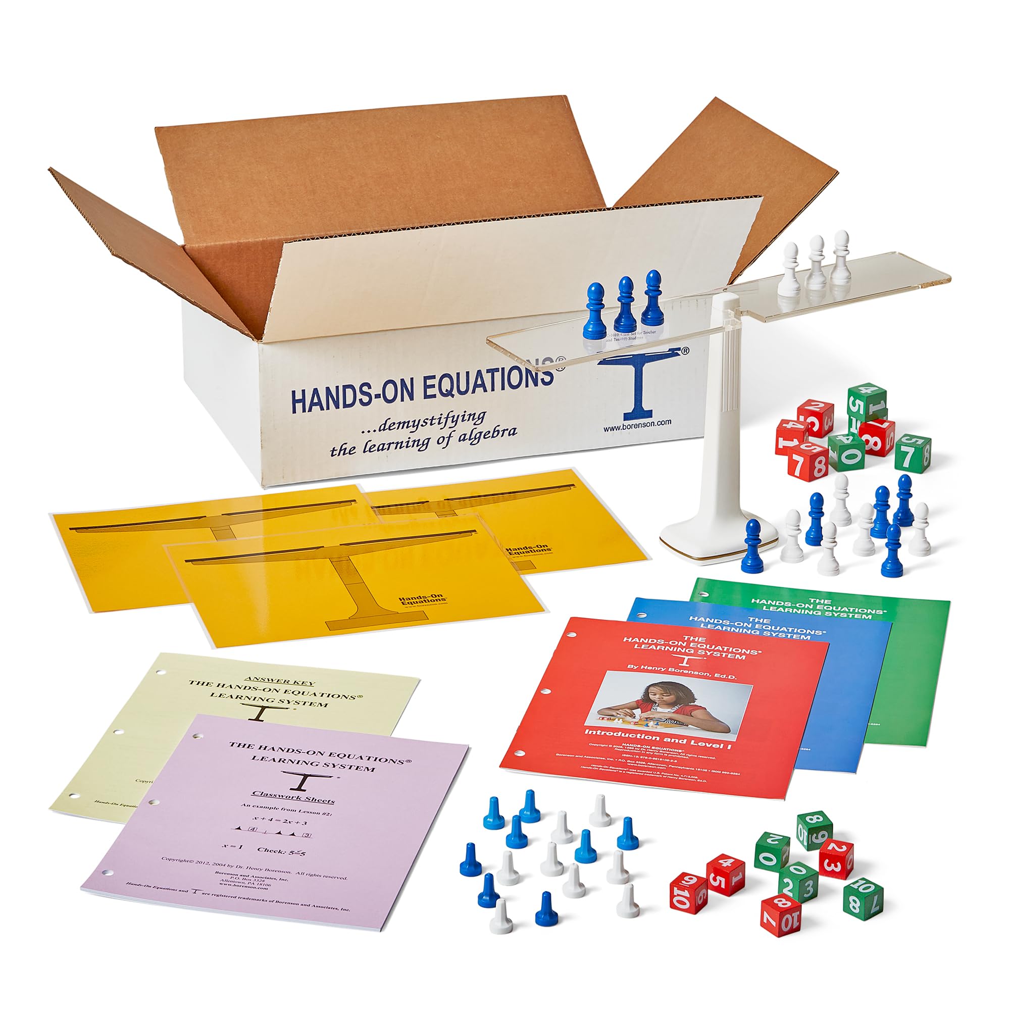 Borenson and Associates Hands-On Equations Class Set (10 Students, Ages 8-14)