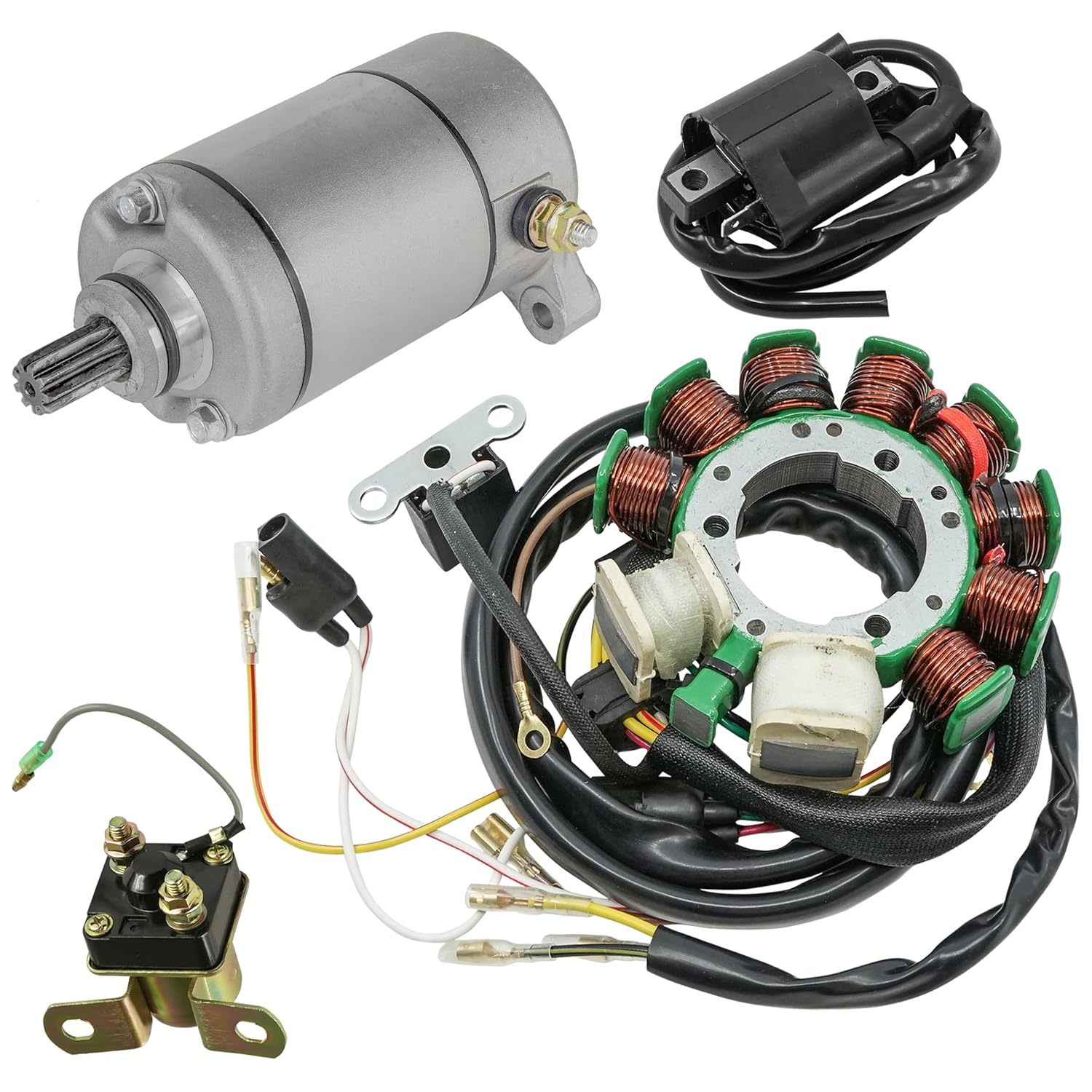 Caltric Stator Starter Relay Solenoid and Ignition Coil Compatible with Polaris Magnum 425 4X4 1995 1996-1998 4-Stroke