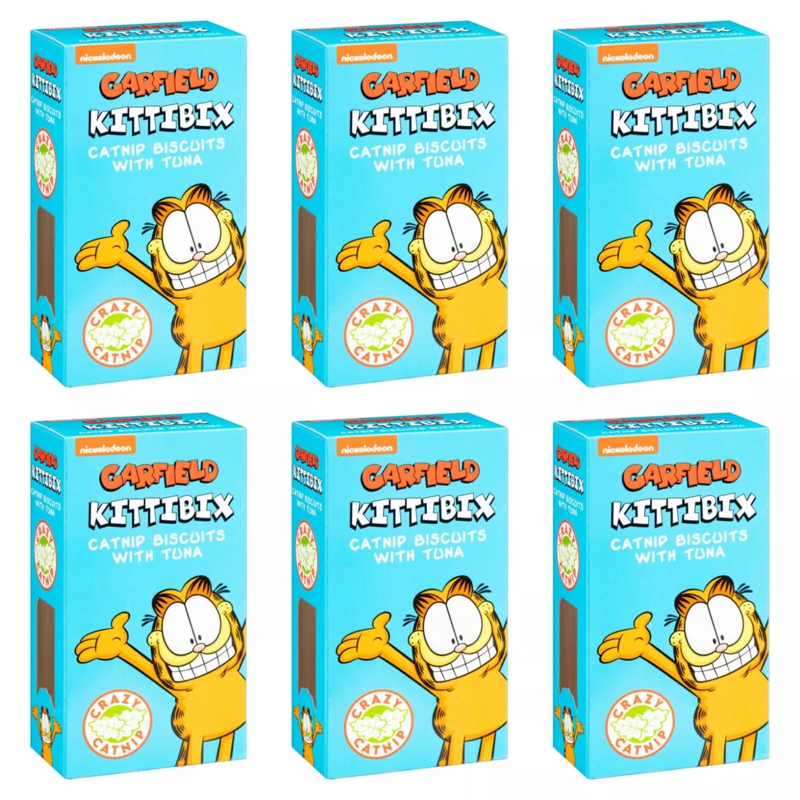 Garfield Kittibix Tuna Biscuits Catnip Treats For Cats 6 Pack Bundle