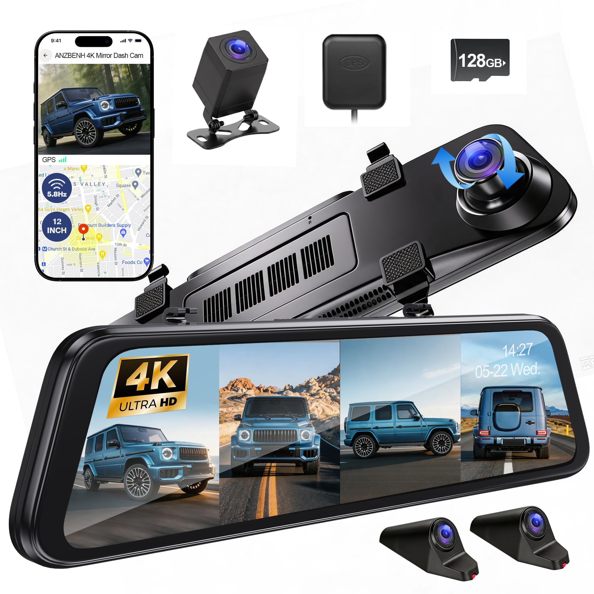 Photo 1 of ANZBENH 4 Channel Mirror Dash Cam