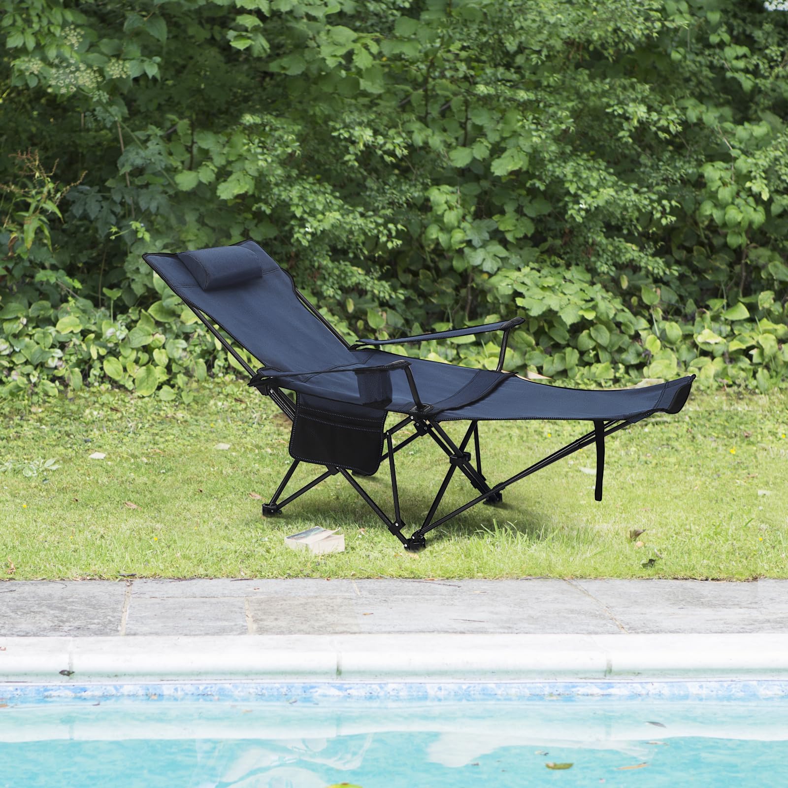 WOLTU Lot de 2 Chaises de Camping Portable, Chaise Pliante pour Camping, avec Sac de Transport, Bleu
