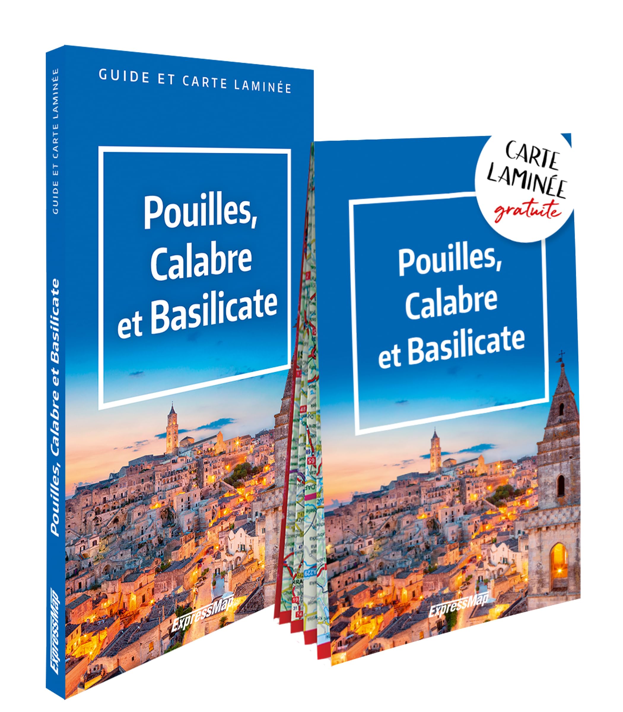 Pouilles, Calabre et Basilicate (guide et carte laminée): Avec 1 carte laminée 1/950 000