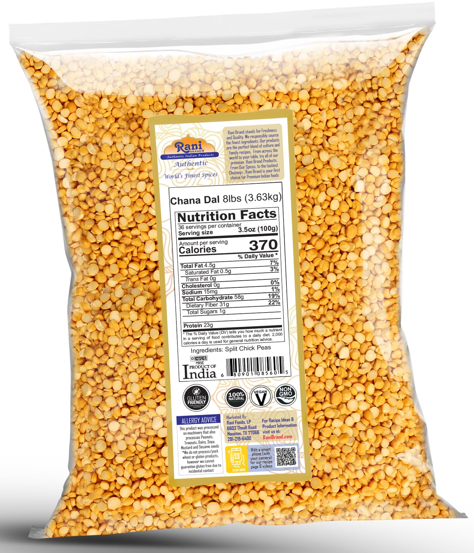 Amazon.com : Rani Chana Dal (Split Desi Chickpeas without skin