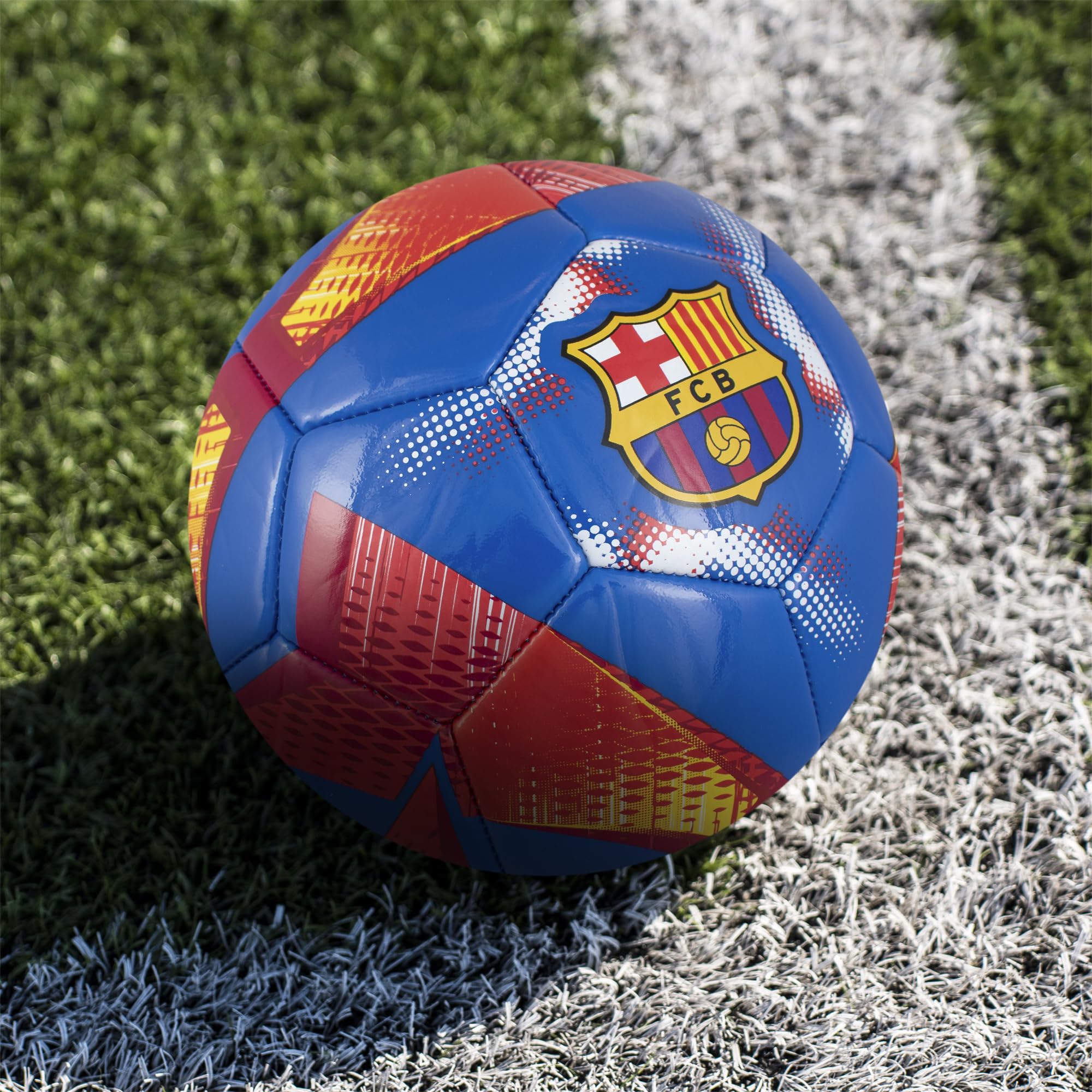 Hy-Pro Ballon de Football sous Licence Officielle FC Barcelone Taille 3 Motif Spirale Marchandise Barca Entraînement Collection pour Enfants et Adultes
