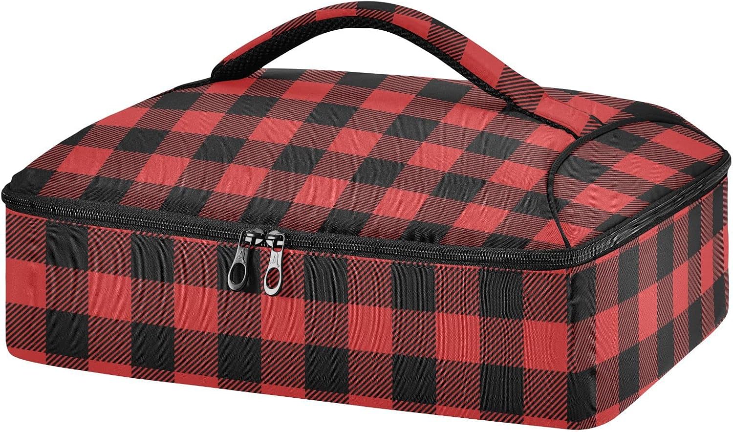 Kigai Buffalo Plaid Red Black Insulated Casserole Carrier
