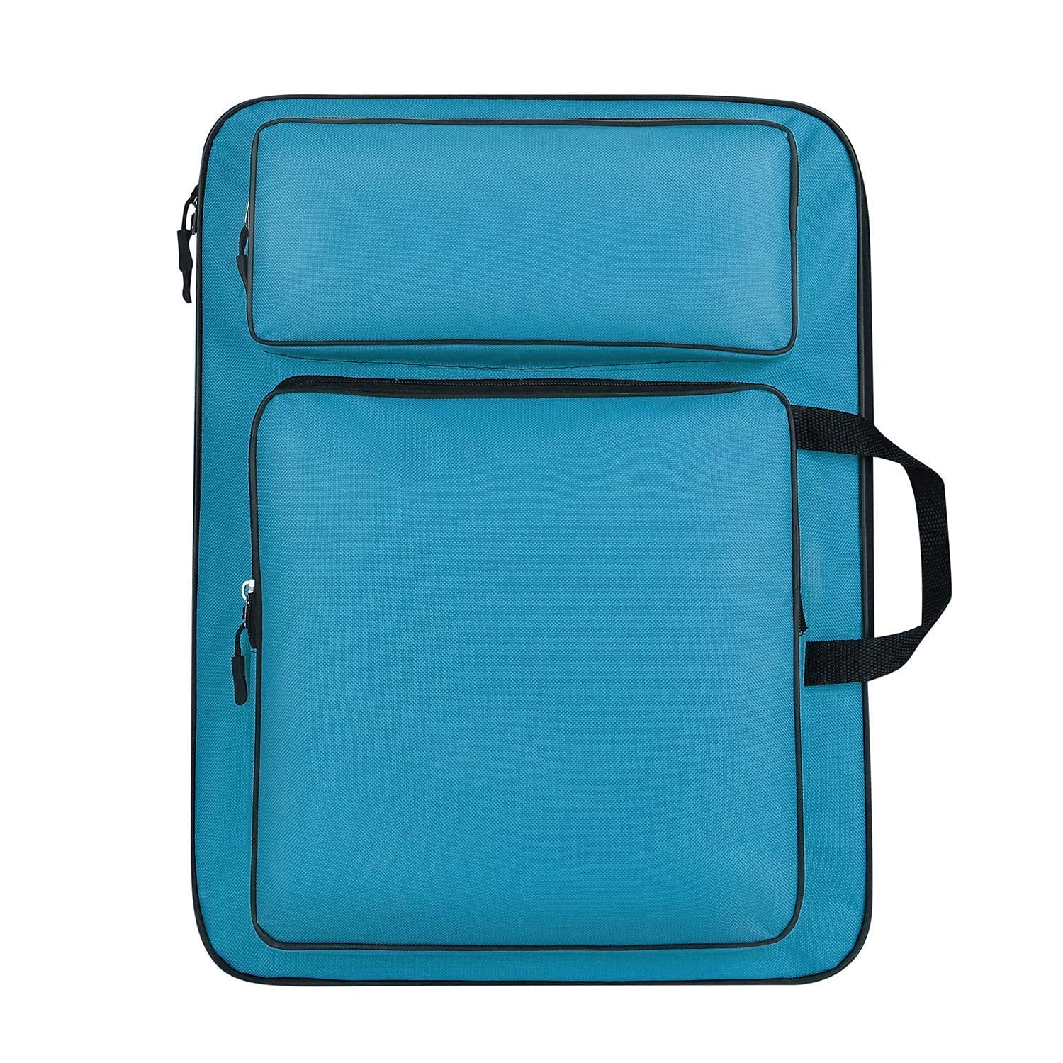 haozaikeji A3 Artist Portfolio Carry Case Bag Portable Waterproof Canvas Shoulder Bag Painting Pad Backpack for Sketching Painting Art Supplies with Shoulder Straps &amp; Carry Handle