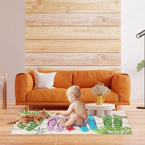 Miniatura 6 de Juego de alfombras de cocina de verano, antideslizantes, para cocina, pasillo, antifatiga, para el suelo de la cocina, el hogar, la oficina,