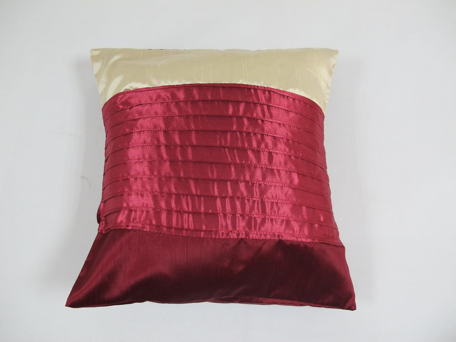 Intimates Burgundy Wine Perez Cushion Cover Stylish Faux Silk Cushion