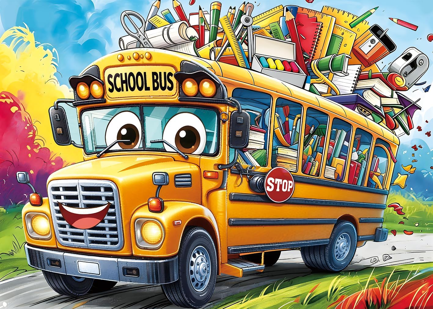 Groovy Back to School Backdrop 6x4FT Ready for a Groovy Year First Day of School Photography Background Cartoon Back to School Banner for Classroom Party Decorations Photo Booth Props