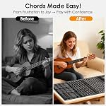 Ultimate Ukulele Practice Mat Ukulele Chord Chart 80x40cm Rubber Practice Guide – Chords, Intervals & Diatonic Progressions for Beginners & Pros