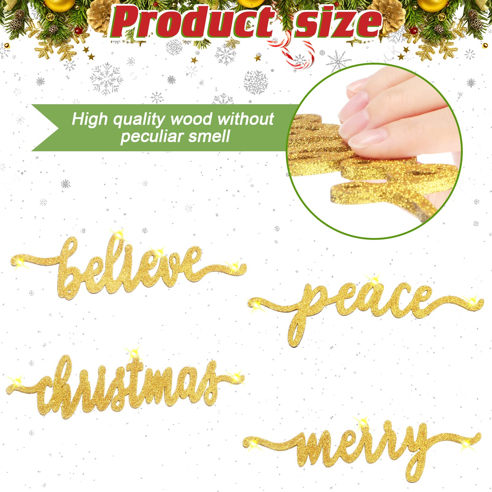 Amazon.com: Queekay 8 Pieces Christmas Wood Plate Letter Sign
