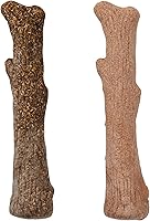 Outward Hound Dogwood Calming Chew Toy for Moderate Chewers - Real Wood Blend Medium 7.5" 2-Pack Natural Hemp Flavors