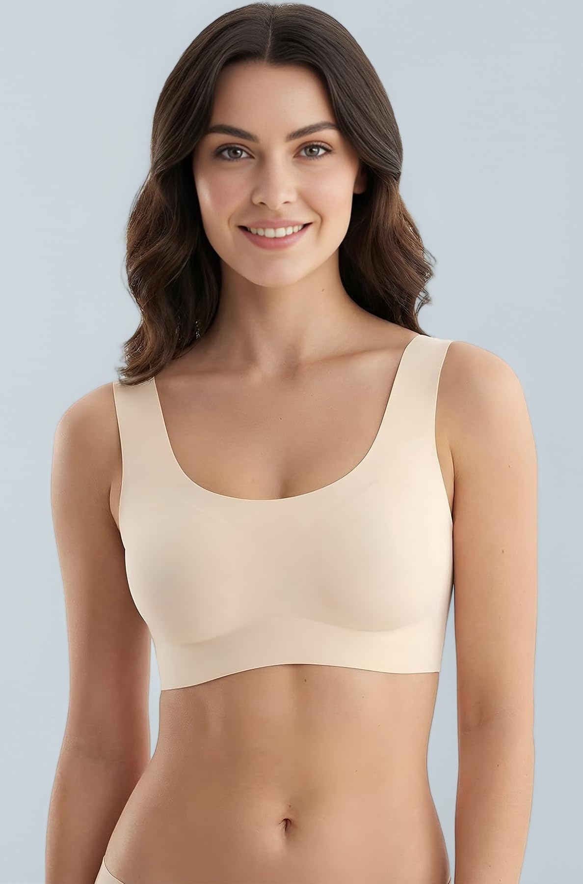 Comfort Revolution Seamless Bra Easy lite Full-Coverage Wireless Everyday Bra with CloudSoft Comfort with Removable Pad.