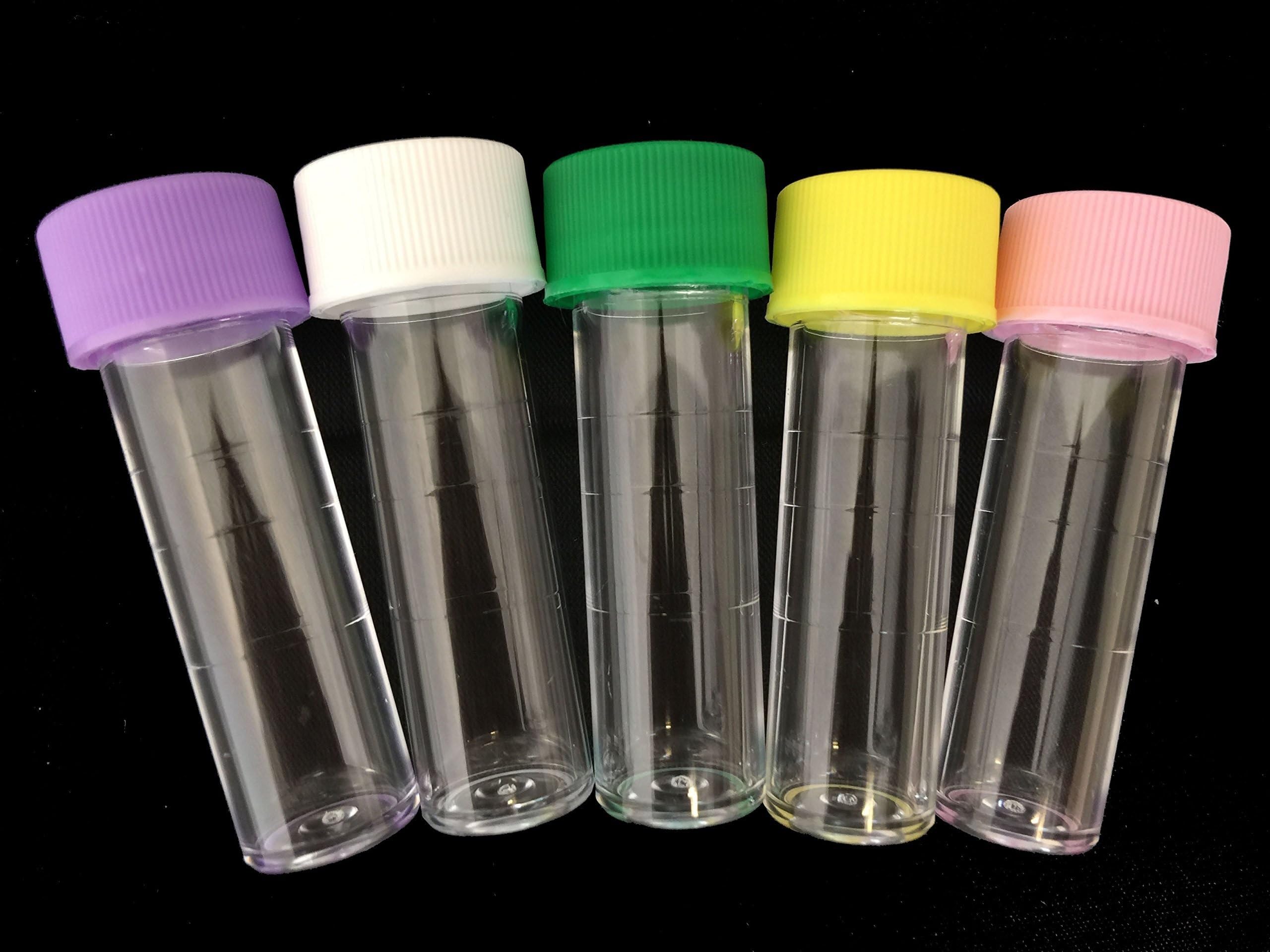 Provette in polistirene trasparente da 5ml con tappi a vite - Vial per campioni per hobbistica e laboratorio (Confezione da 10)(200)