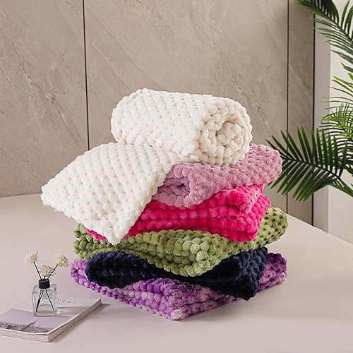 Miniatura 9 de Exclusivo Mezcla Manta de forro polar suave de tamaño individual, 60 x 80 pulgadas, nubes 3D, elegante manta de terciopelo jacquard para cama,