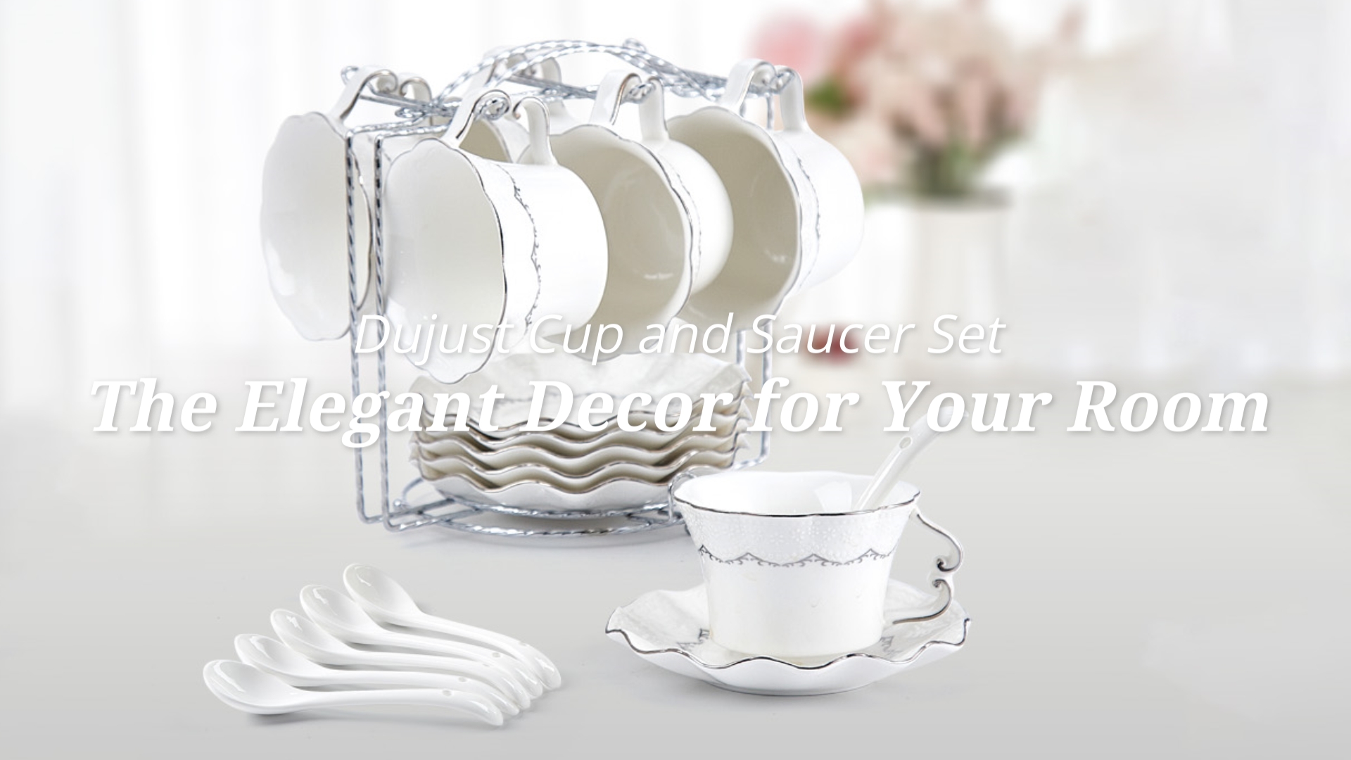DUJUST Ensemble Crème Et Sucre Blancs Au Design Britannique De Luxe Avec Bordures Dorées, 1 Sucrier Avec Couvercle (340,2 G), 1 Pot à Lait (226,8 G), Ensemble De Crème à Sucre Fait