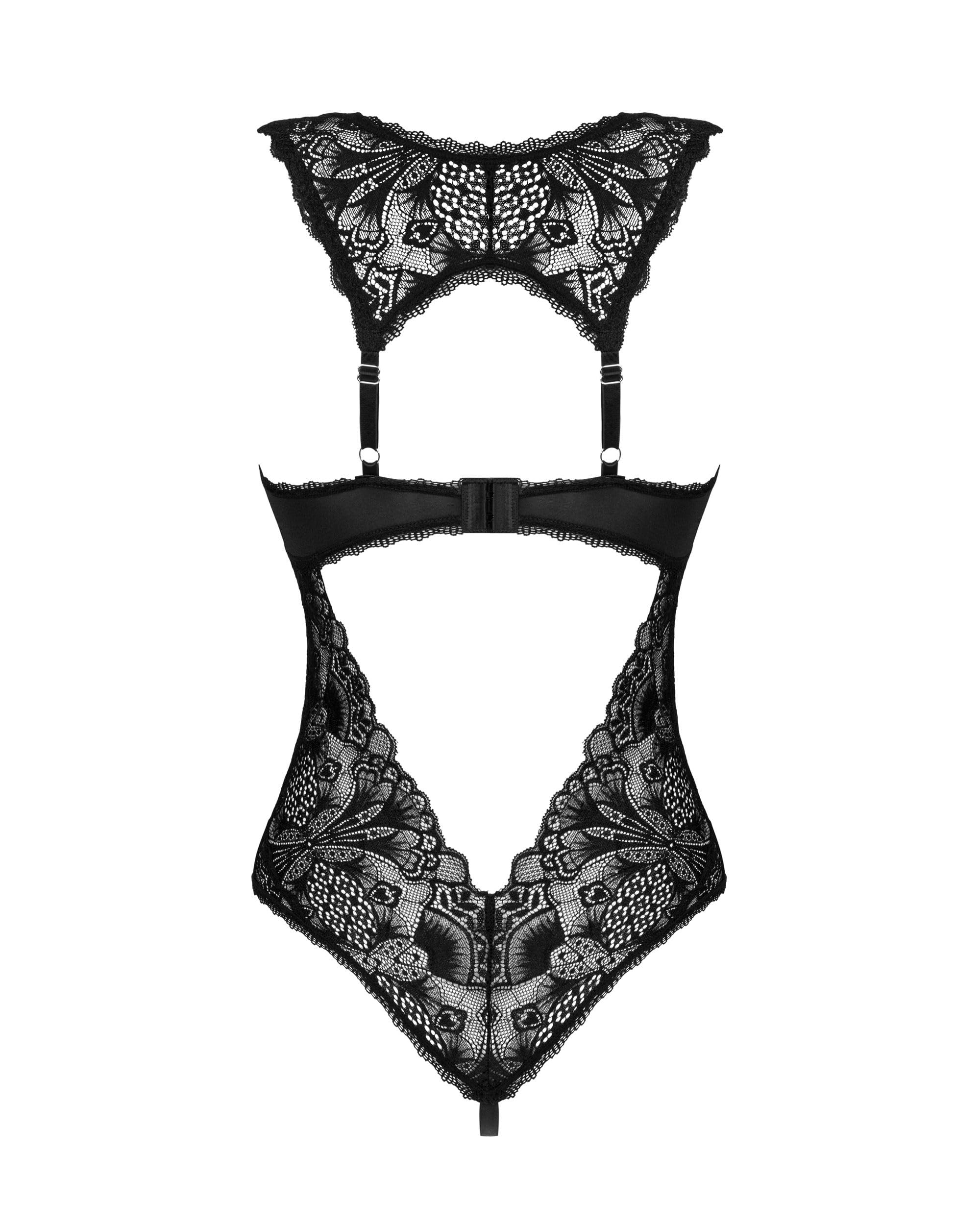 Obsessive Dame Body Sexy Reizwäsche Offener Schritt Spitze Blumenmuster Donna Dream
