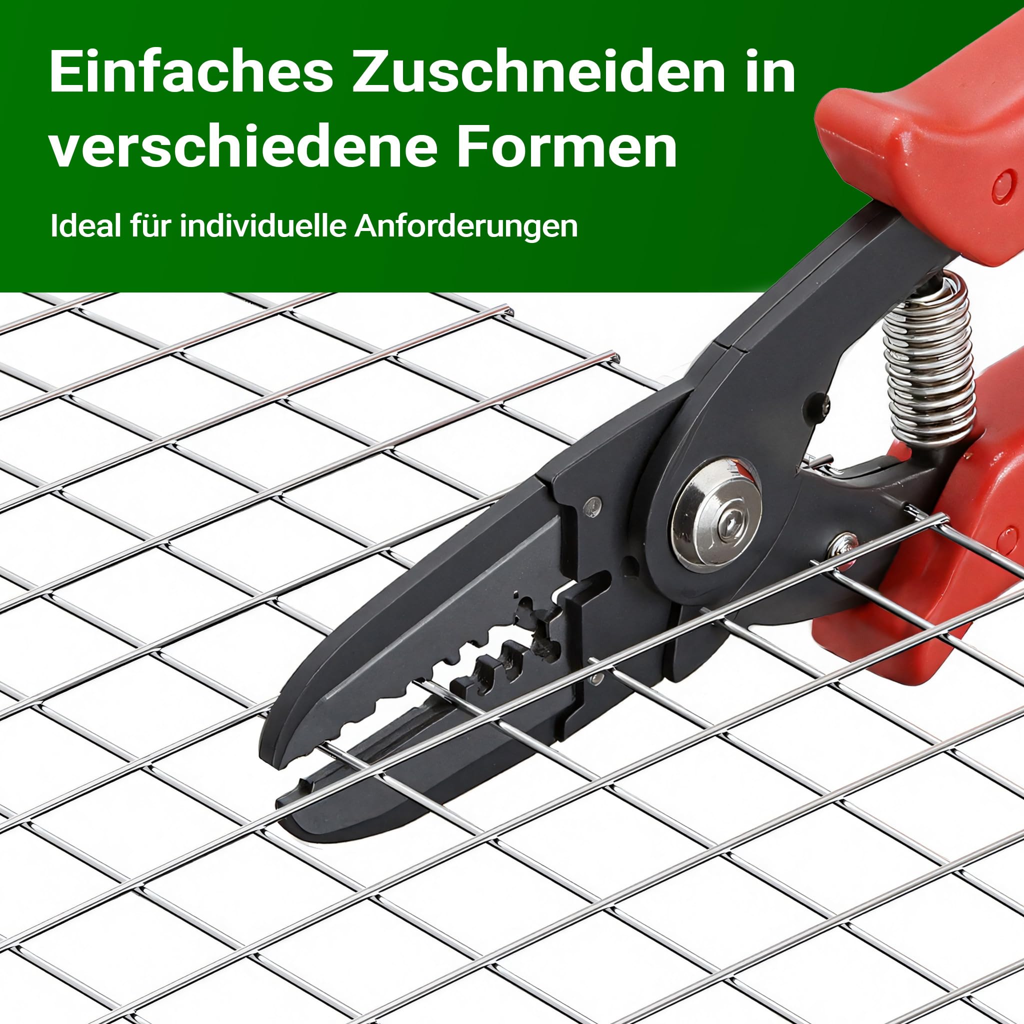 Wiltec Maschendrahtzaun 1 m x 25 m, 0,75 mm Drahtstärke 19x19 mm Maschengröße, Volierendraht 4-Eck aus Stahl verzinkt, Drahtgitter, Vogeldraht