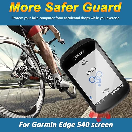 Miniatura 5 de Miimall Paquete de 2 Protector de pantalla compatible con Garmin Edge 540, antihuellas, resistente a los arañazos, dureza 2.5D 9H, vidrio templado