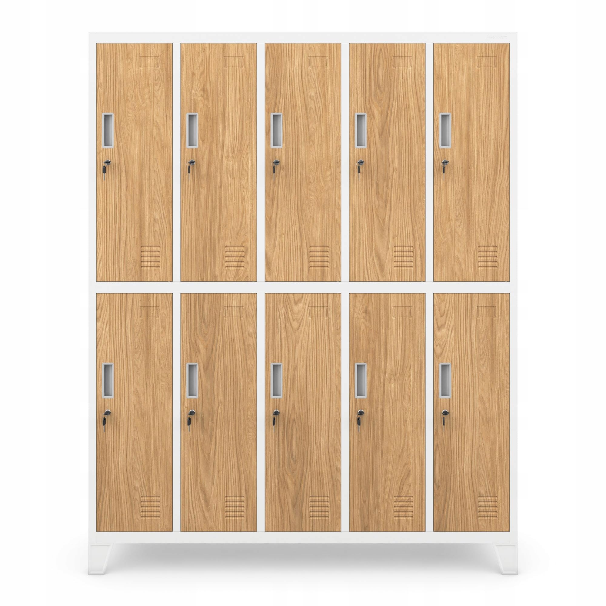 Jan Nowak Taquilla Vestuario Metálica 10 Puertas USB C, 172 x 136 x 45 cm