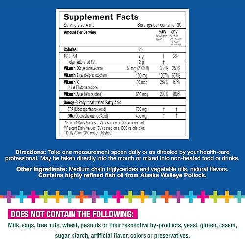 Miniatura 3 de Speak+D Pure Oil - Limón natural - 4.05 oz - Pediatra formulado para apoyar a niños con requisitos nutricionales especiales - Mejorado con omega-3,