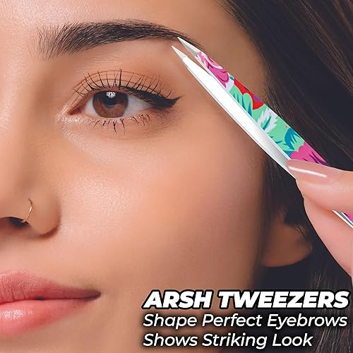 Miniatura 4 de Pinzas profesionales para el vello facial para mujeres, pinzas para depilación de cejas para hombres, juego de 4 pinzas para el aseo de las mujeres,