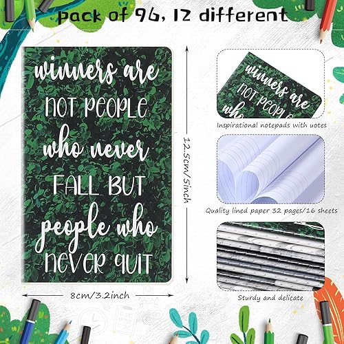 Miniatura 50 de Outus 96 cuadernos inspiradores, cuaderno motivacional, cuaderno de bolsillo pequeño, cuaderno inspirador para escuela, oficina, viajes, suministros