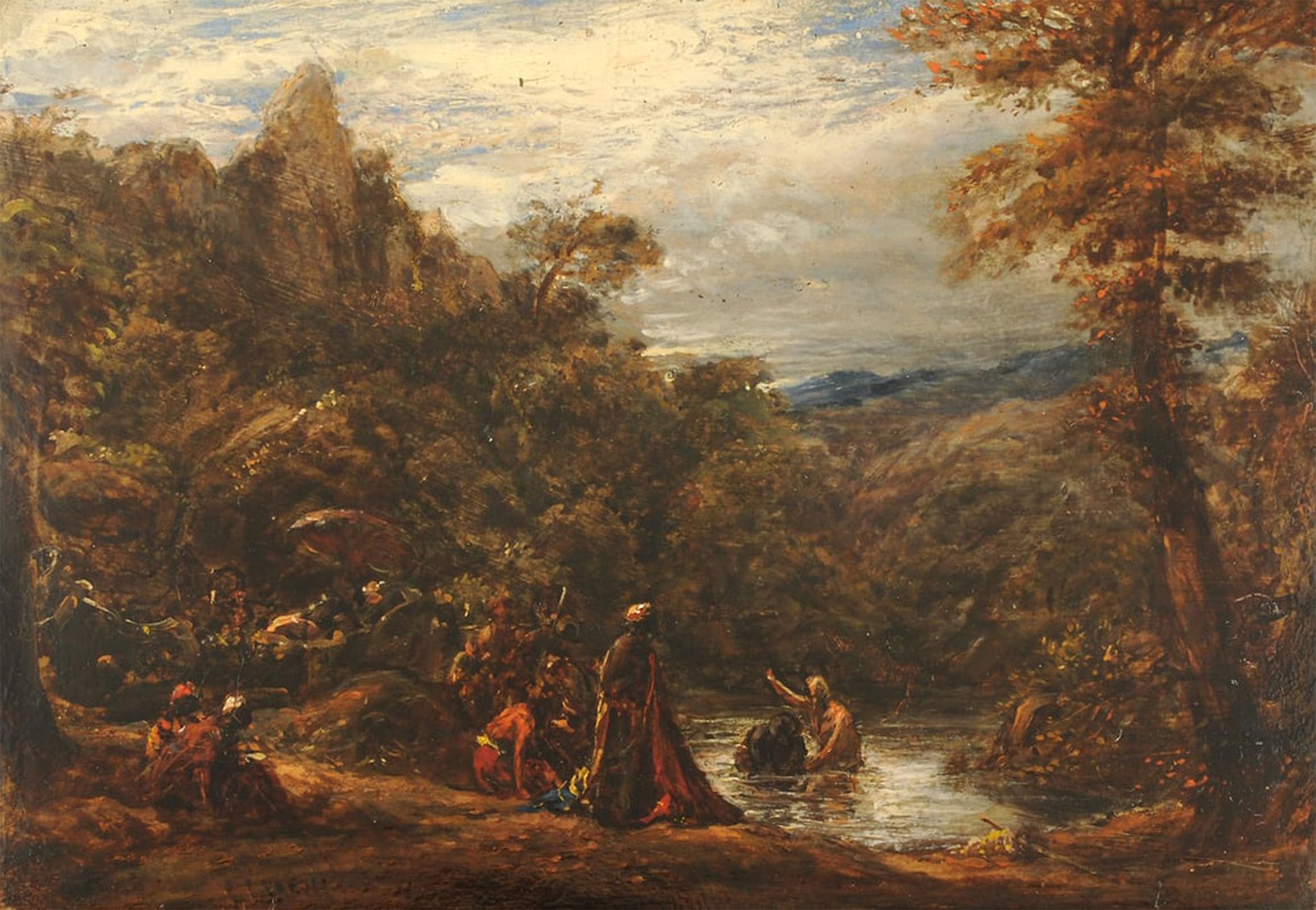 Tableaux Baptême de l'eunuque par Linnell impression 60x90cm - 5