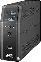 APC Back-UPS Pro BR1500MS2 1500VA Sinewave UPS Battery Backup, AVR, 10 Outlets, USB-C/A Charging for PCs & Home Office