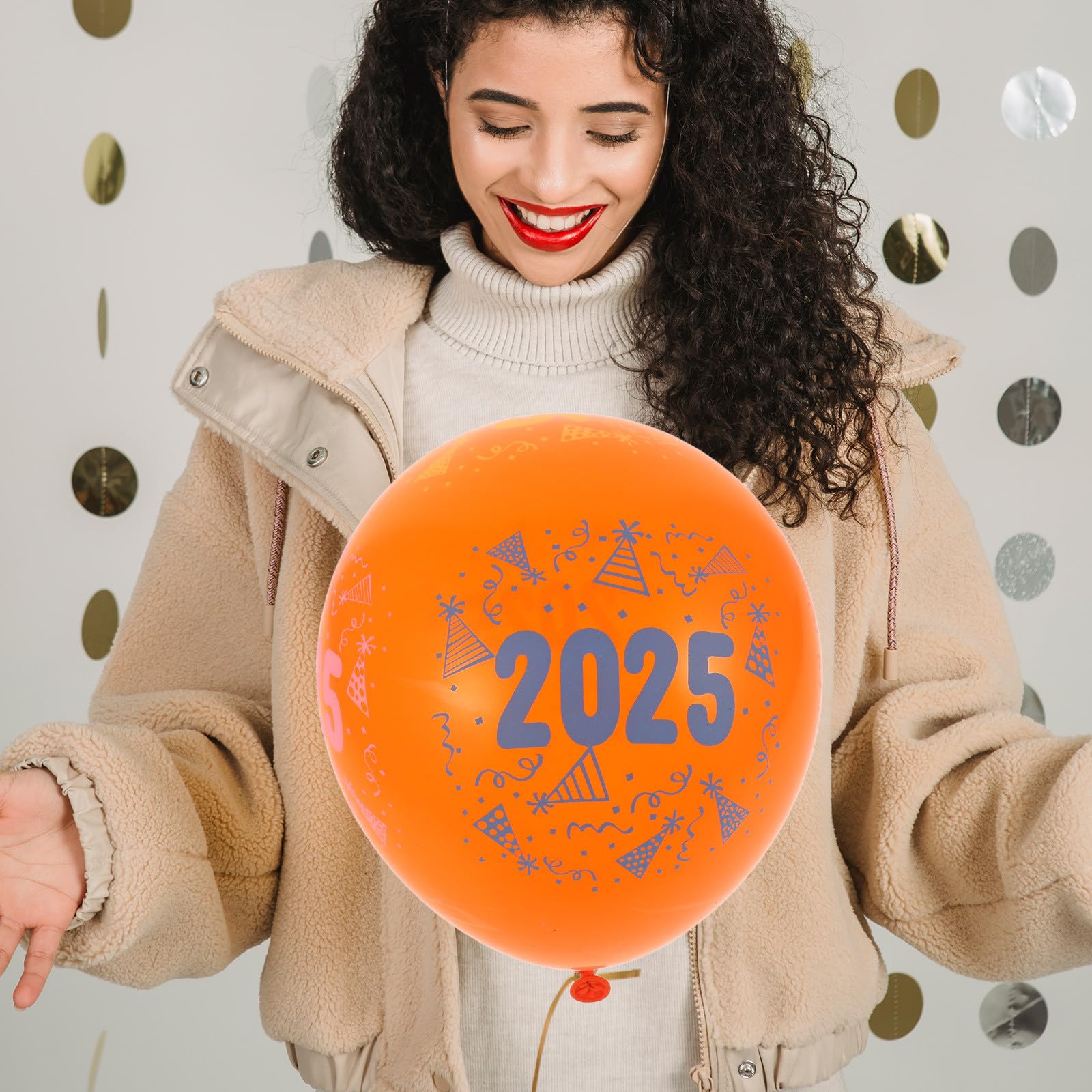 Toyvian 500 Pezzi Palloncini 2025 in Lattice da 12 Pollici per Feste