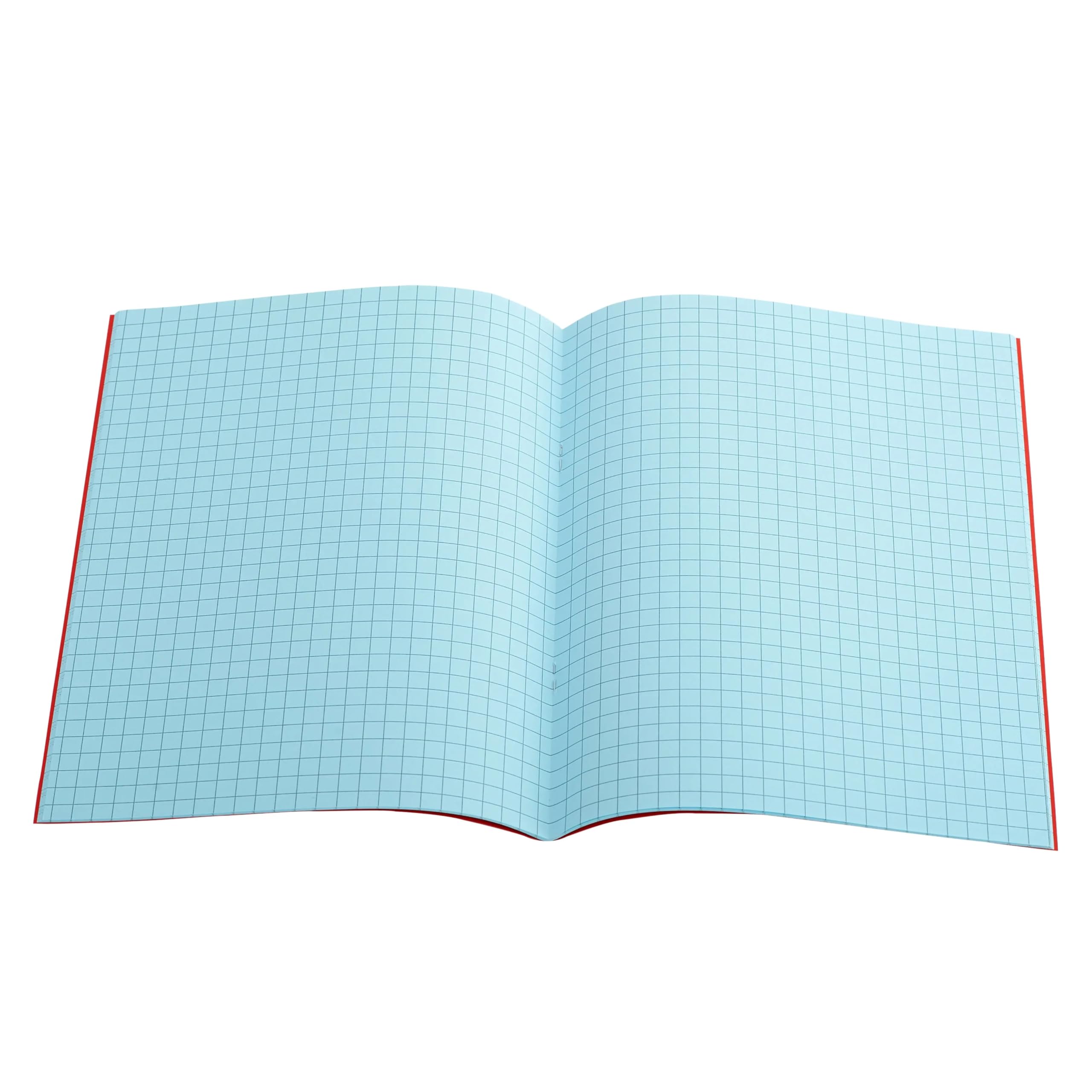 The Dyslexia Shop 9" x 7" - 7mm Squared Tinted Paper - Exercise Book (Red Cover) Single Book/Aqua — image 1