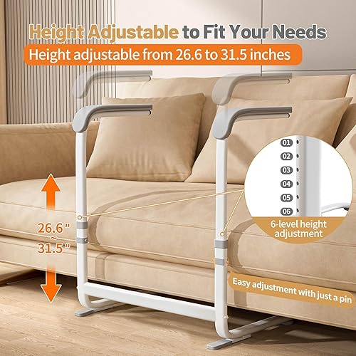 Miniatura 5 de Ayuda de soporte para ancianos, dispositivos de asistencia de elevación de silla de altura ajustable para personas mayores con asas dobles, elevador