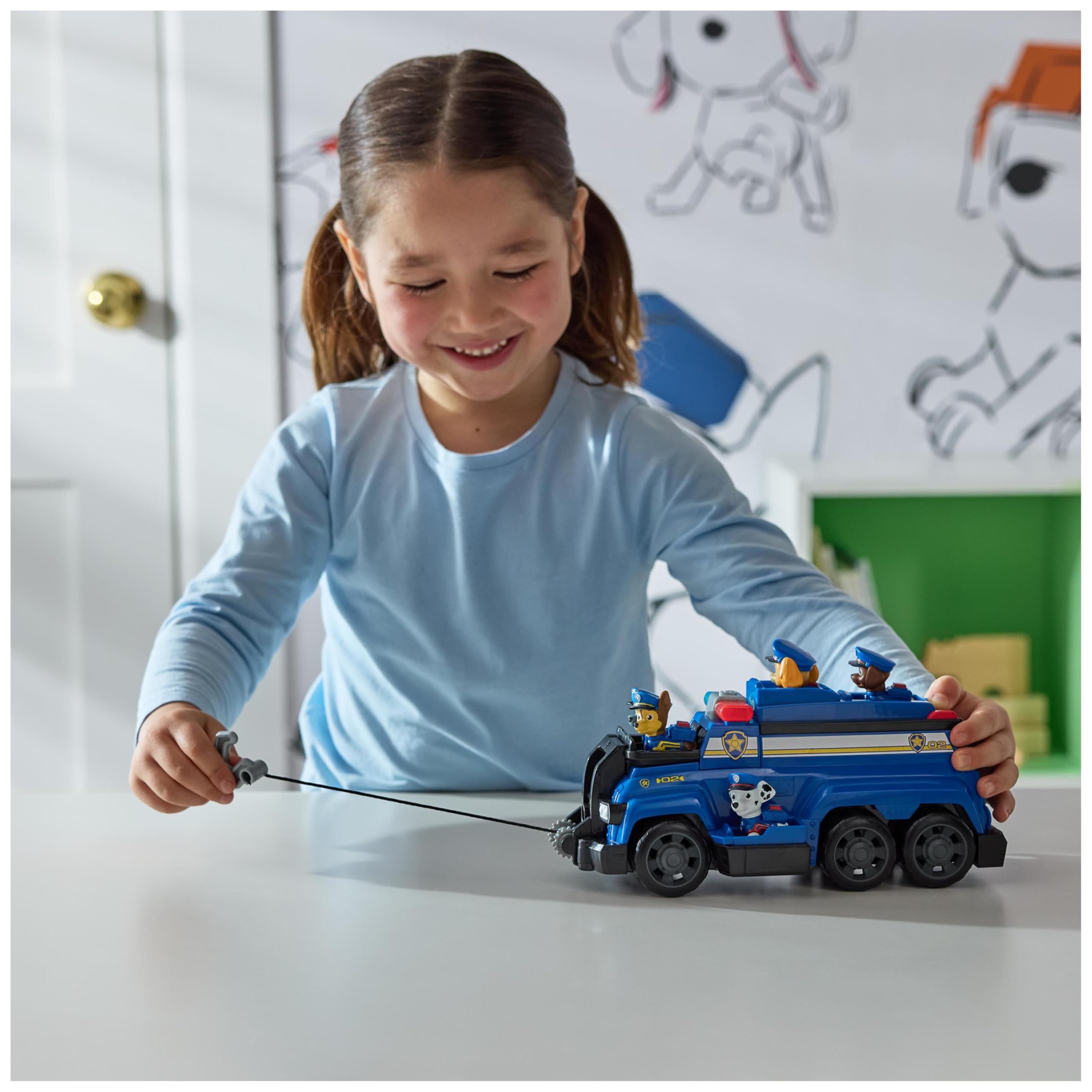 Paw Patrol - Pat Patrouille - Camion Équipe Chase Marcus Stella Ruben Rocky Zuma - Voiture Figurine À Collectionner - Pat Patrouille Jouet - Voiture Enfant - Jouet Enfant 3 Ans et +