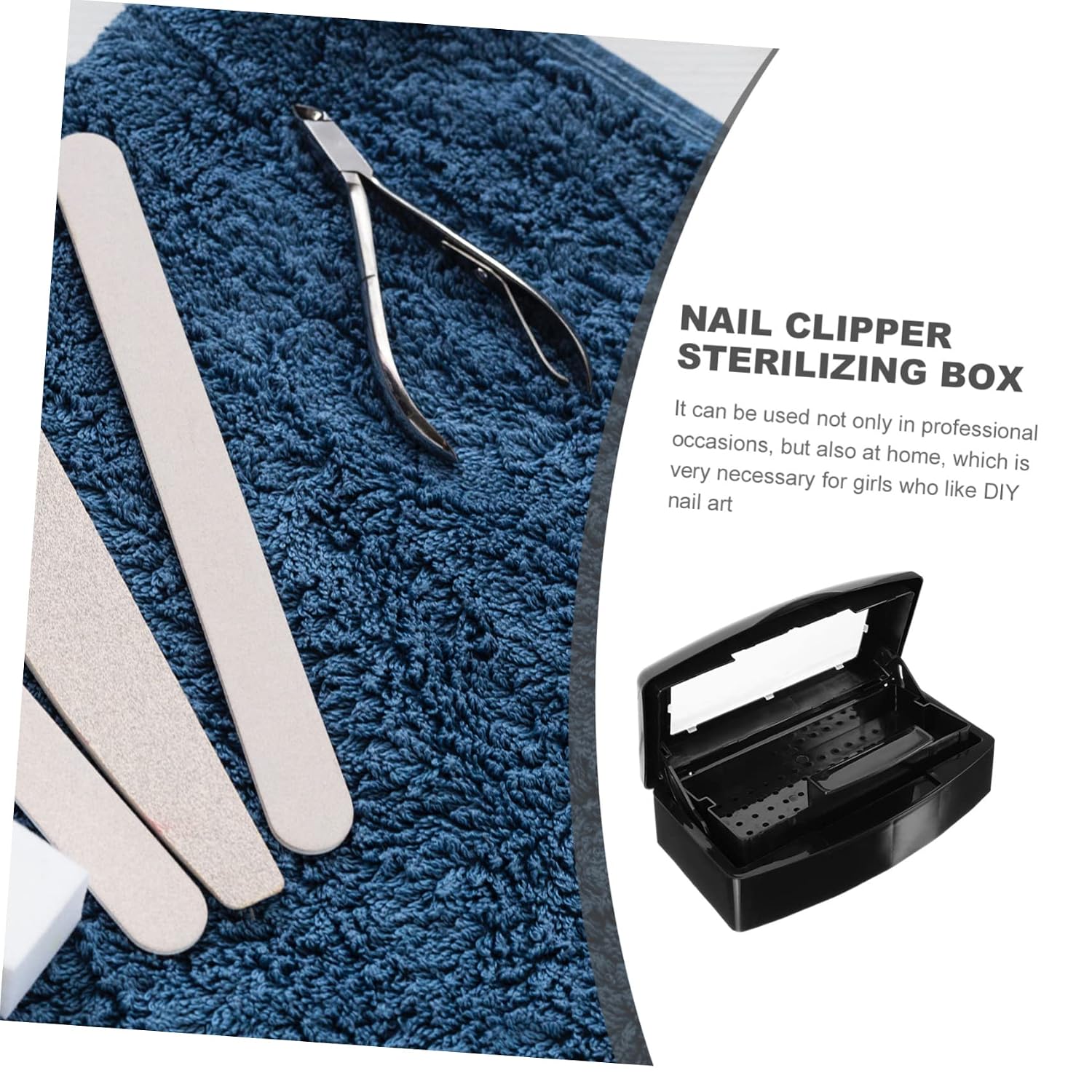 Manicure Box Plastic Tray Nail Art Tools Organizer Lid for Nail Salon and Home Use 1- and Beauty Equipment