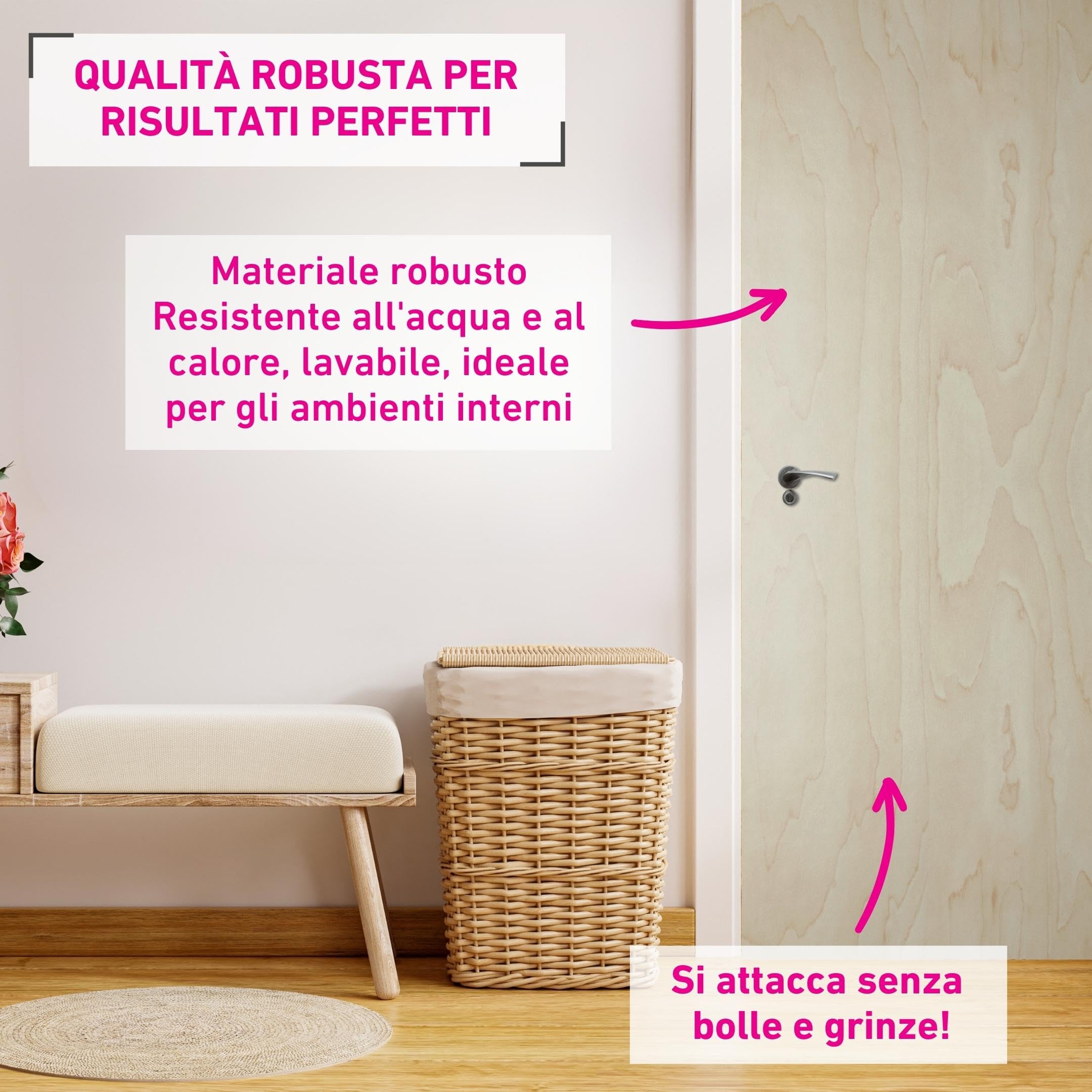 Pellicola Adesiva Venilia Effetto Velluto - Caramello Beige 45x100cm, Spessore 140μ, Senza Ftalati - Foto 12