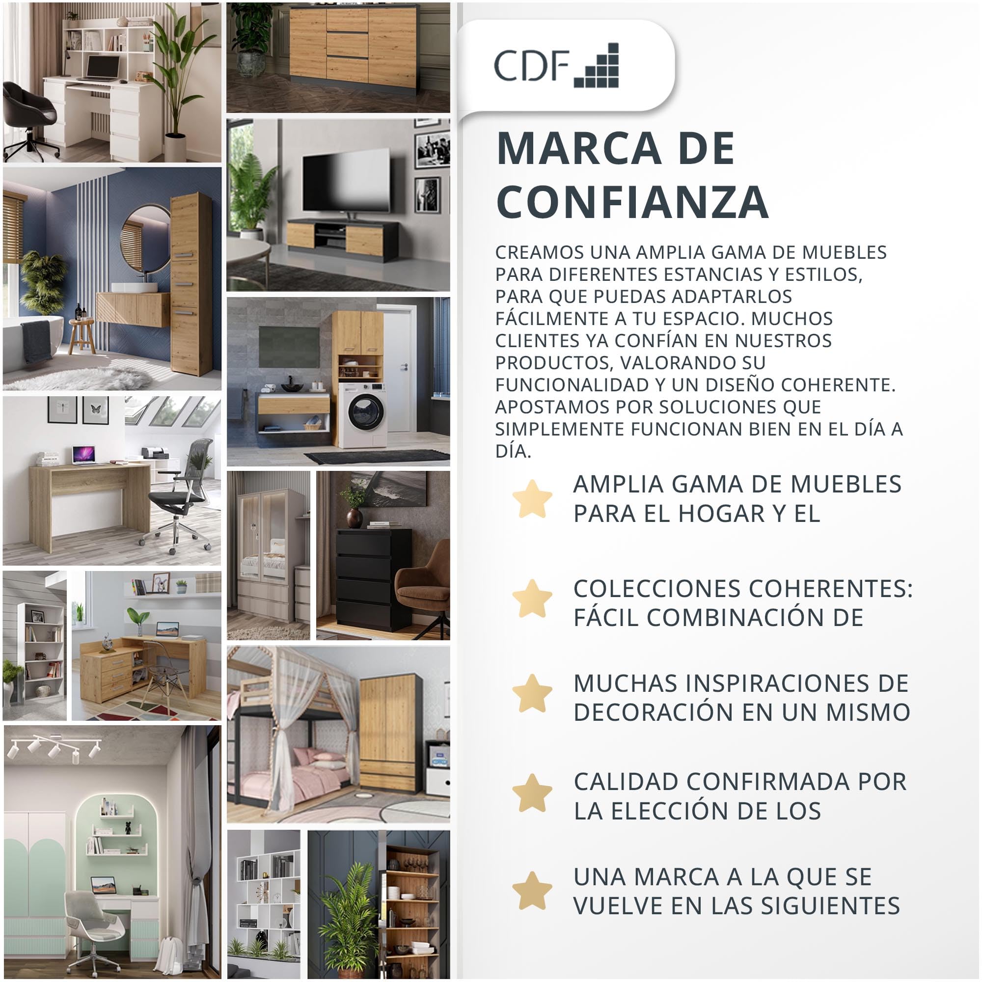 CDF Escritorio con Estantería Cajón 140cm 3 Estantes Gaming Teletrabajo Home Office Escritorio Ordenador Ergonómico Mesa Trabajo Habitación Juvenil Niños Dormitorio Guías Rodillos Blanco Tablero 16mm
