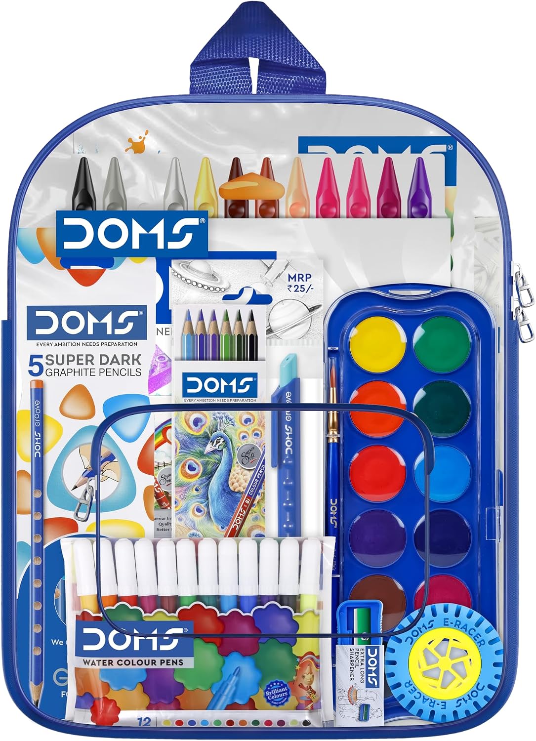 Exclusive | Doms Smart Stationery Kit with Transparent Zipper Bag 2026