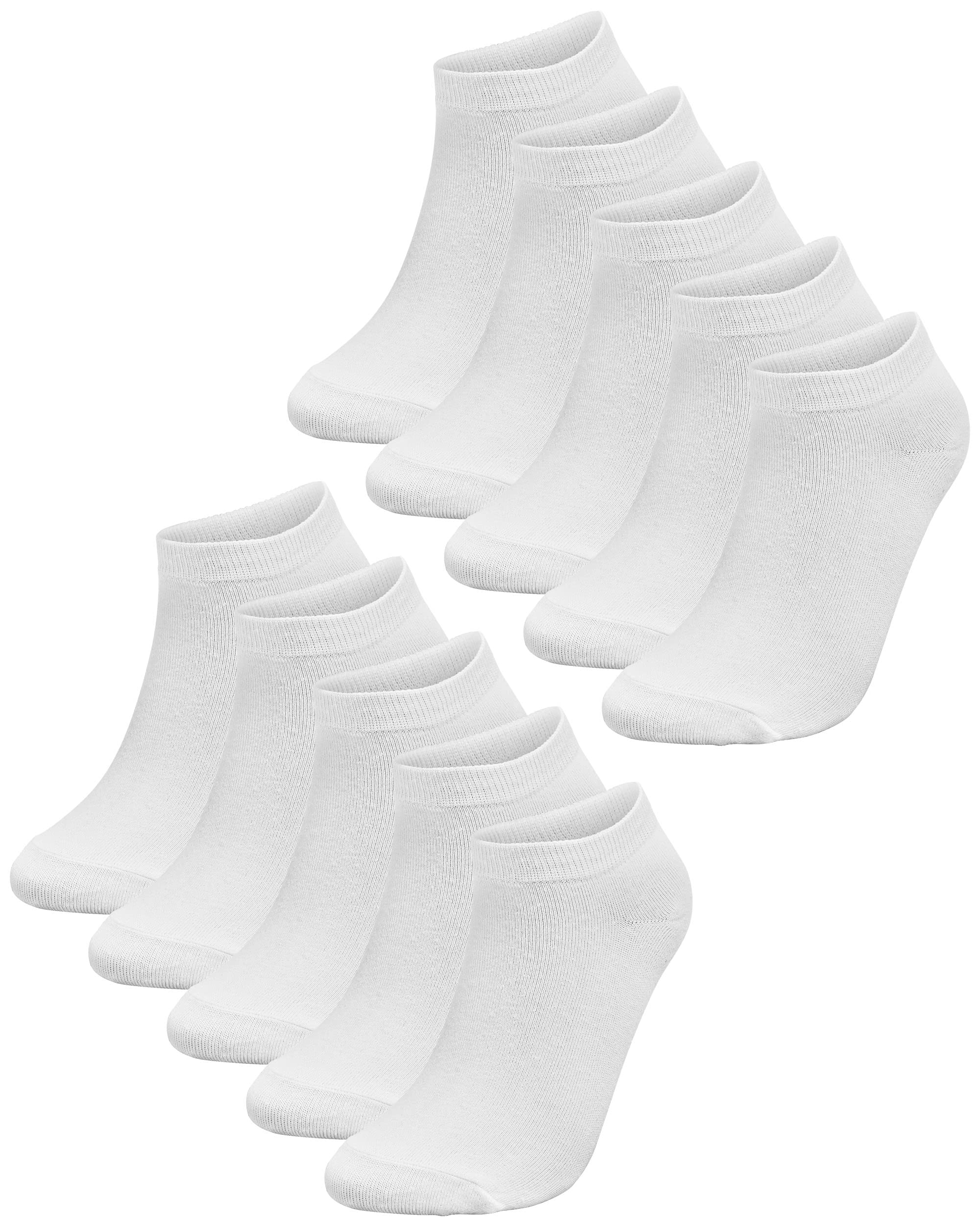 CUTIE MANGO 10 Pairs Women Daily Casual Anklet Basic Simple Design Sox Low cut Premium Soft Cotton Sneaker Comfortable Novelty Formal Socks Light-weight Cool Liner Socks(White)