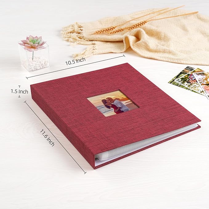 Álbum de fotos 8.5x11 pulg con 80 páginas y cubierta de lino miniatura 2