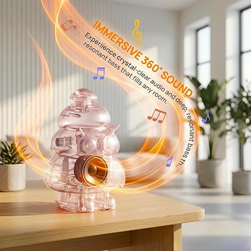 Miniatura 4 de Altavoz Bluetooth de felpa de árbol de Navidad, altavoz inalámbrico de peluche suave con sonido claro, altavoz portátil recargable para dormitorio