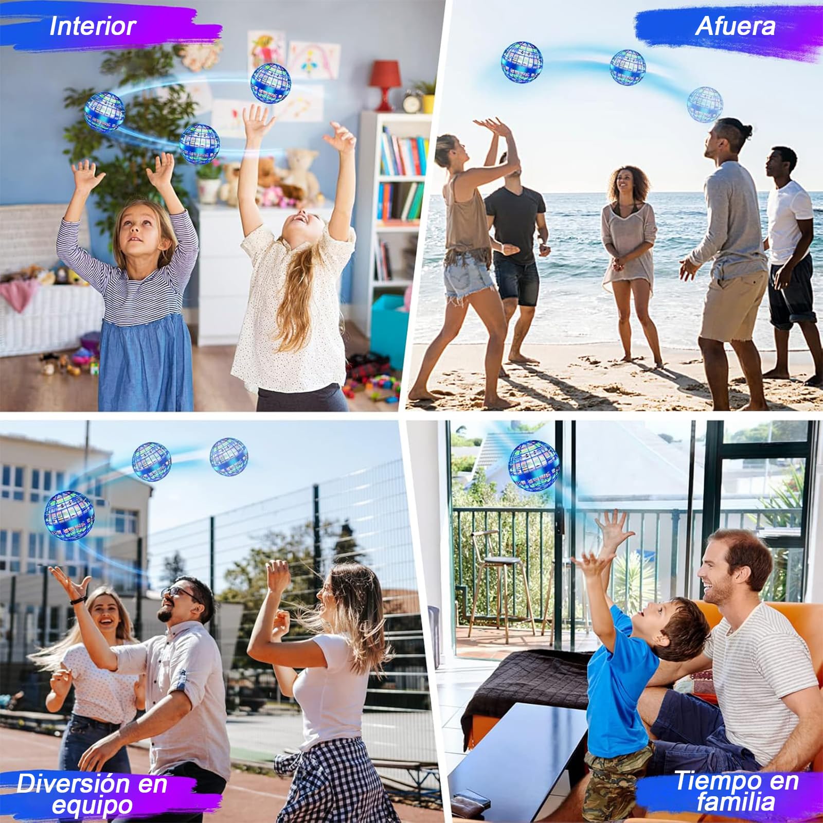 semai Boule Volante Lumineuse, Flying Ball Jouet Jouets pour Enfants à partir, Jouets d'extérieur Boule Magique, Cadeaux pour garçons et Filles de 6 à 12 Ans