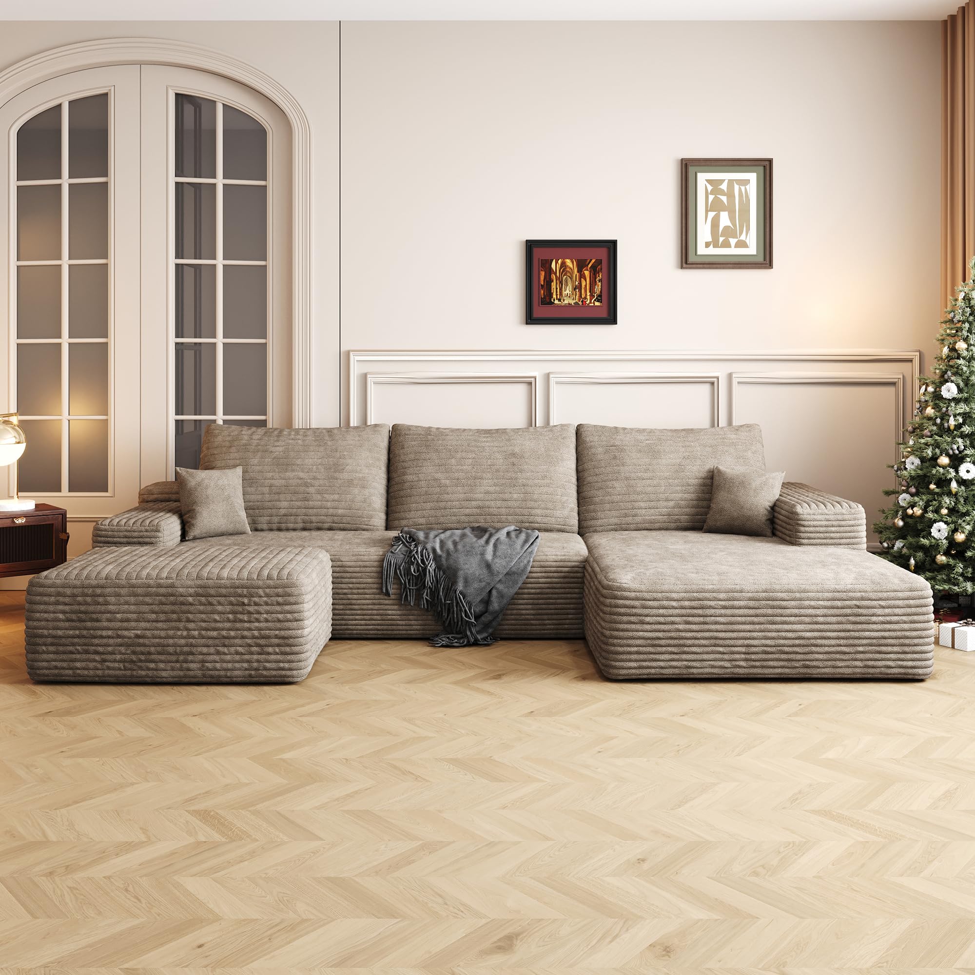 AUGOP 108 Sectional L-Shape Couch Camel
