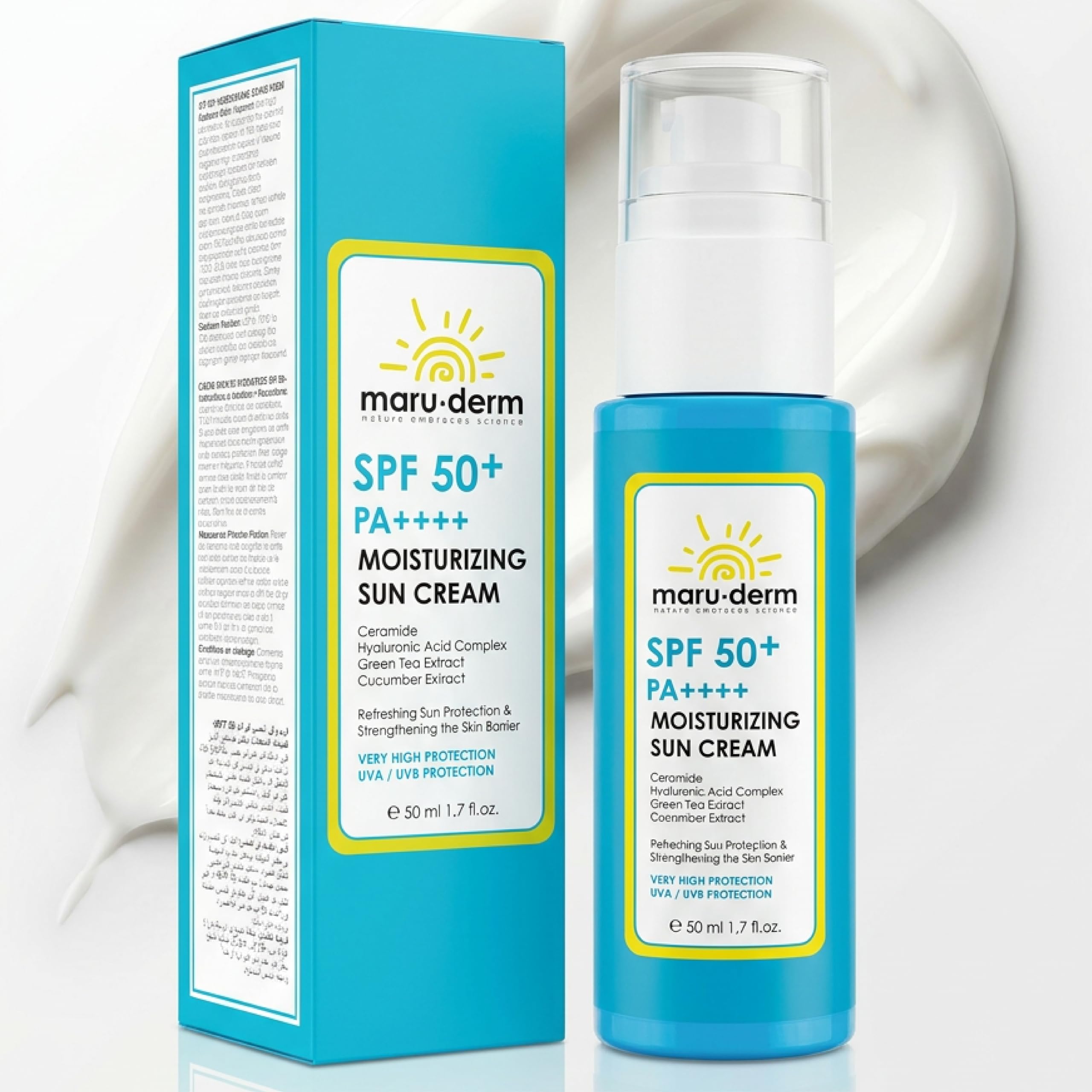 Maru.Derm SPF 50+ Nemlendirici Güneş Kremi 50 ml