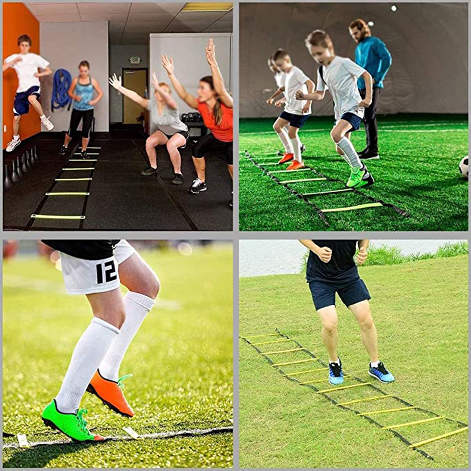 Escalera de agilidad Escalera De Agilidad Ajustable, Conjunto De Entrenamiento Deportivo Y Físico, Con Equipo De Paracaídas De Resistencia De Entrenamiento De Velocidad, Para Entrenamiento Al Aire Lib