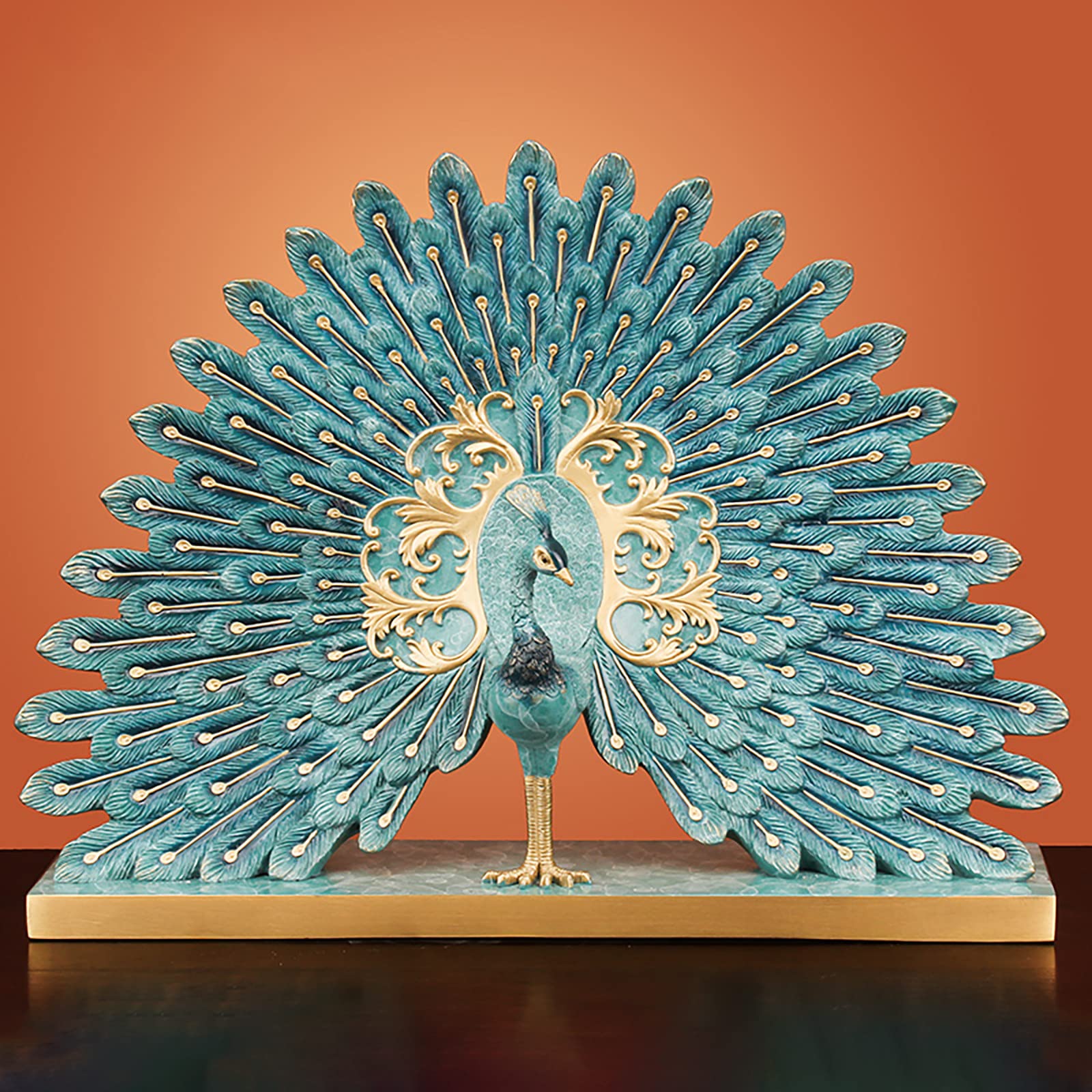 Amazon.co.jp: 孔雀の装飾、彫刻の装飾、すべての真鍮、絶妙な/リアル