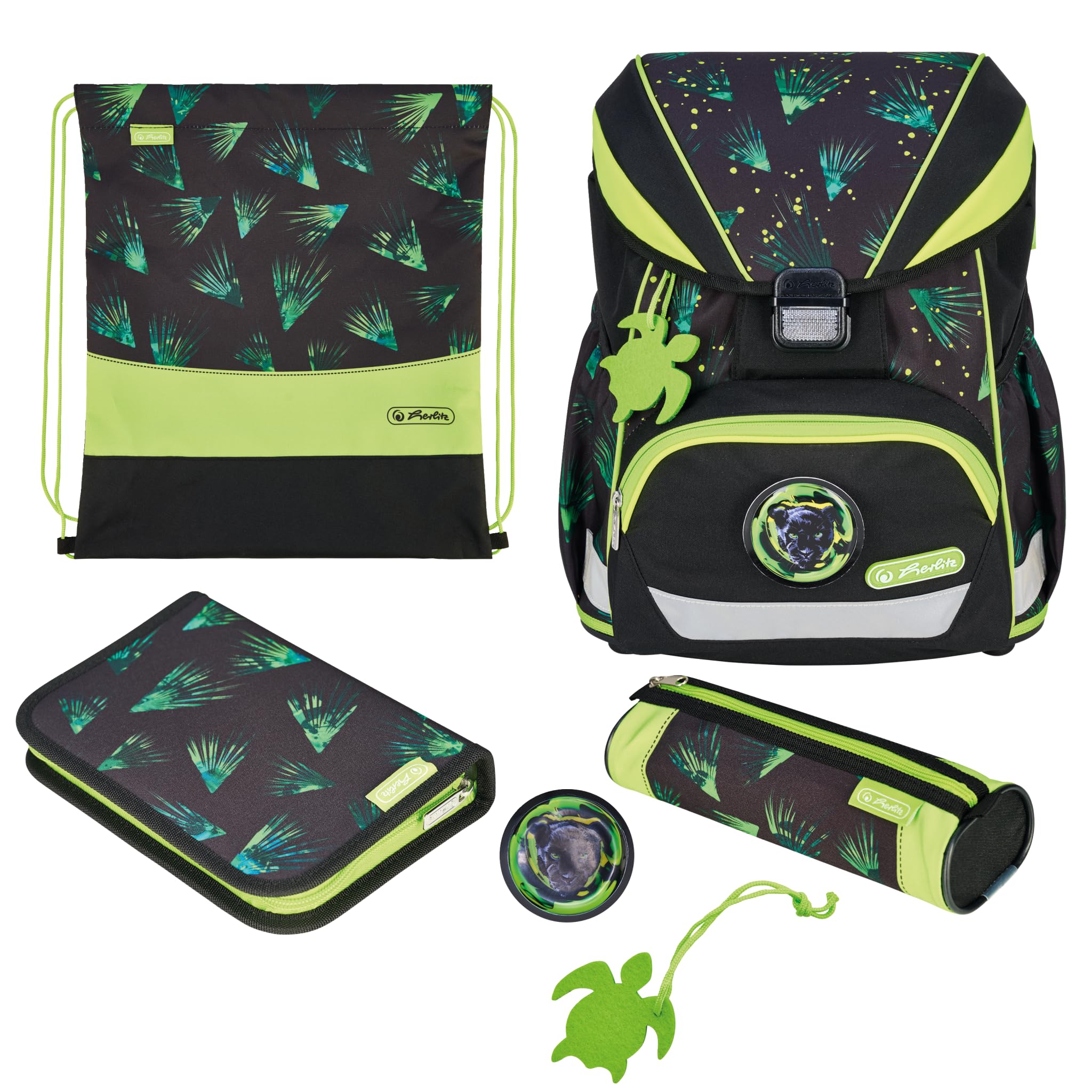 Herlitz Juego de 6 Mochilas Escolares ultraligeras XL, ergonómicas, 1ª Clase, para niños y niñas, 22 L