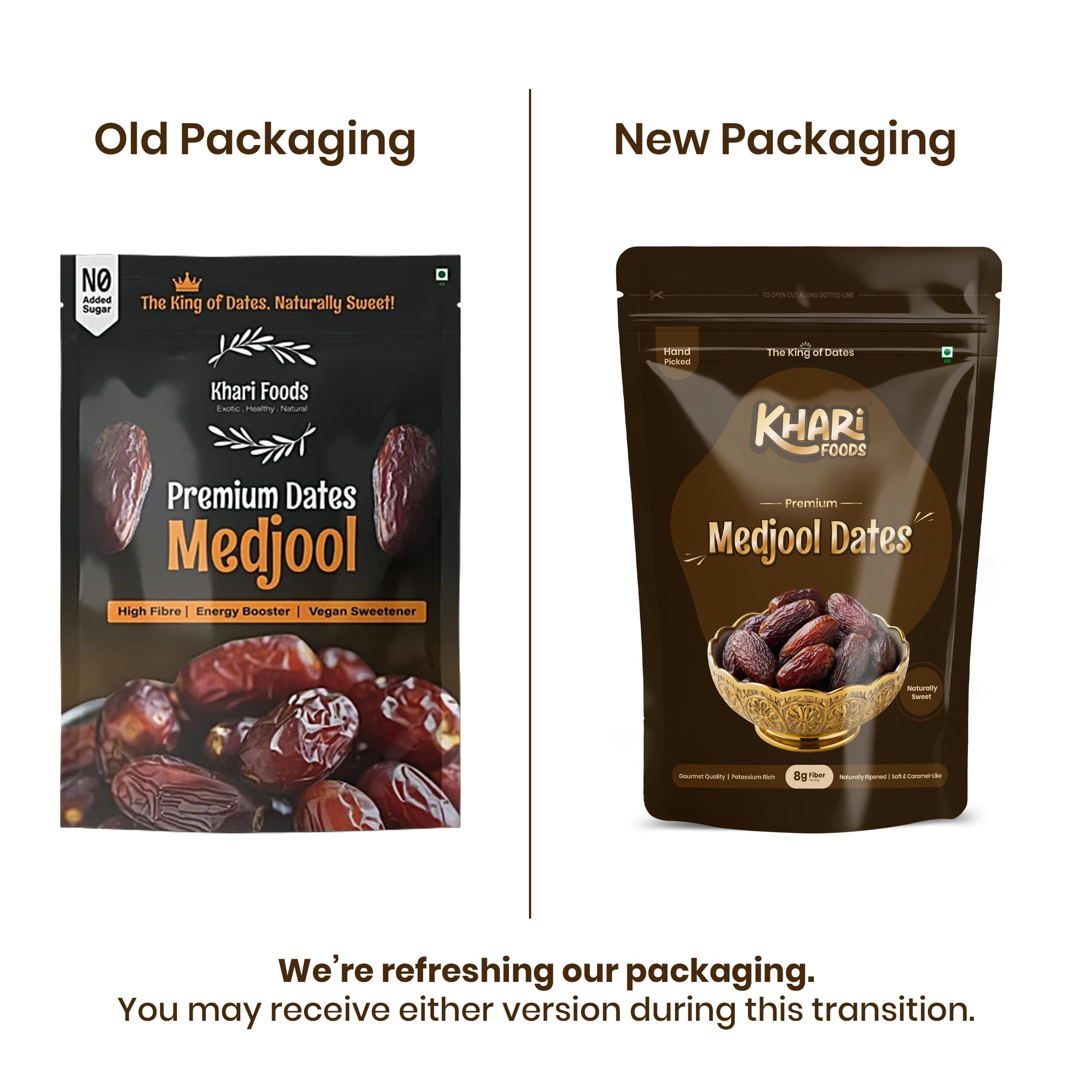 Khari Foods Premium Medjool Dates, Khajur/Khajoor Dry Fruits, High Fibre, Energy Booster, Natural Sweetener, No Added Sugar, No Preservatives, Healthy Snacks (200g) 2