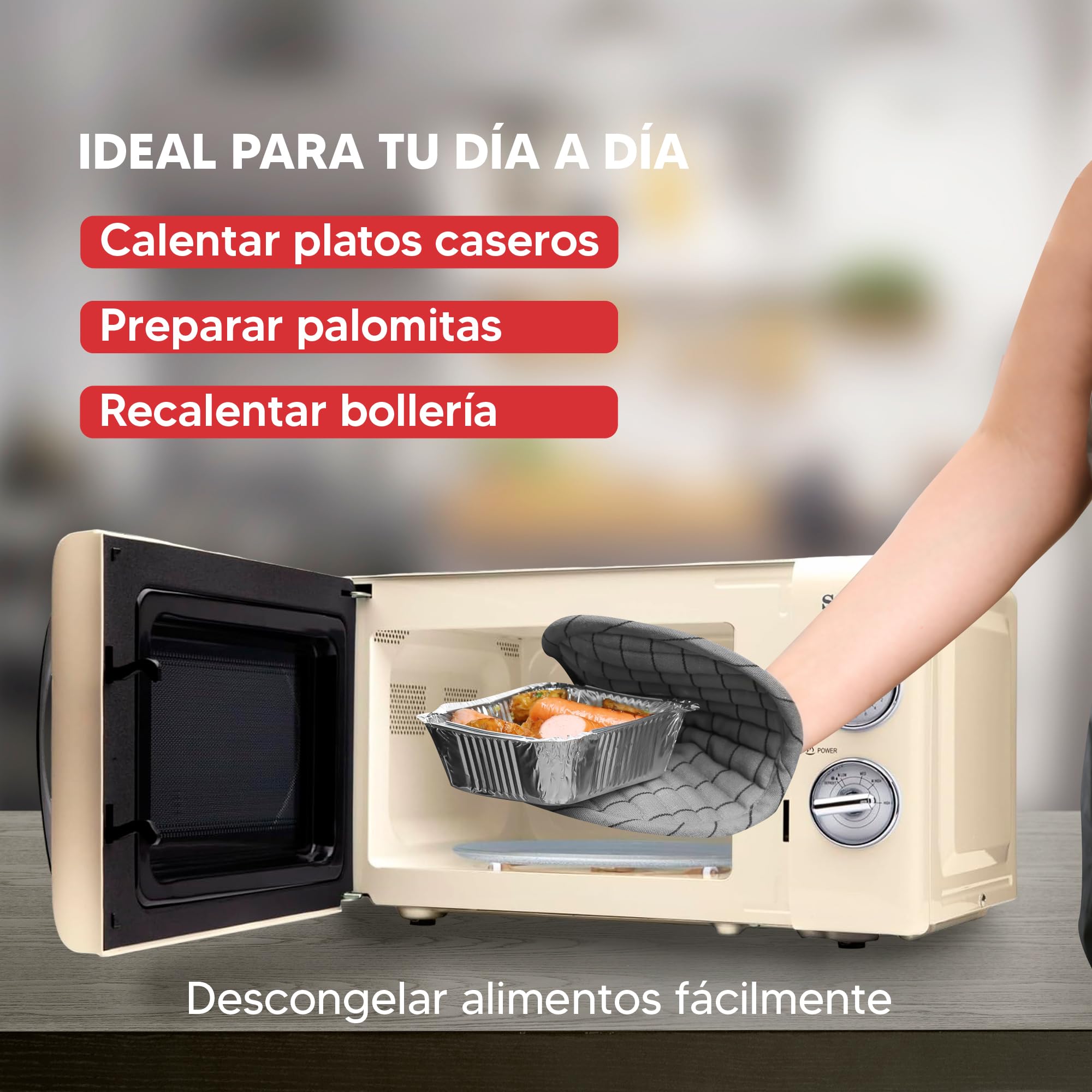 Sogo Microondas 20L 700W Vintage Beige 5 Potencias Descongelar Temporizador